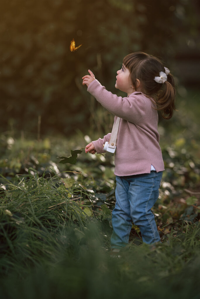 sesiones de fotos de niños en exteriores